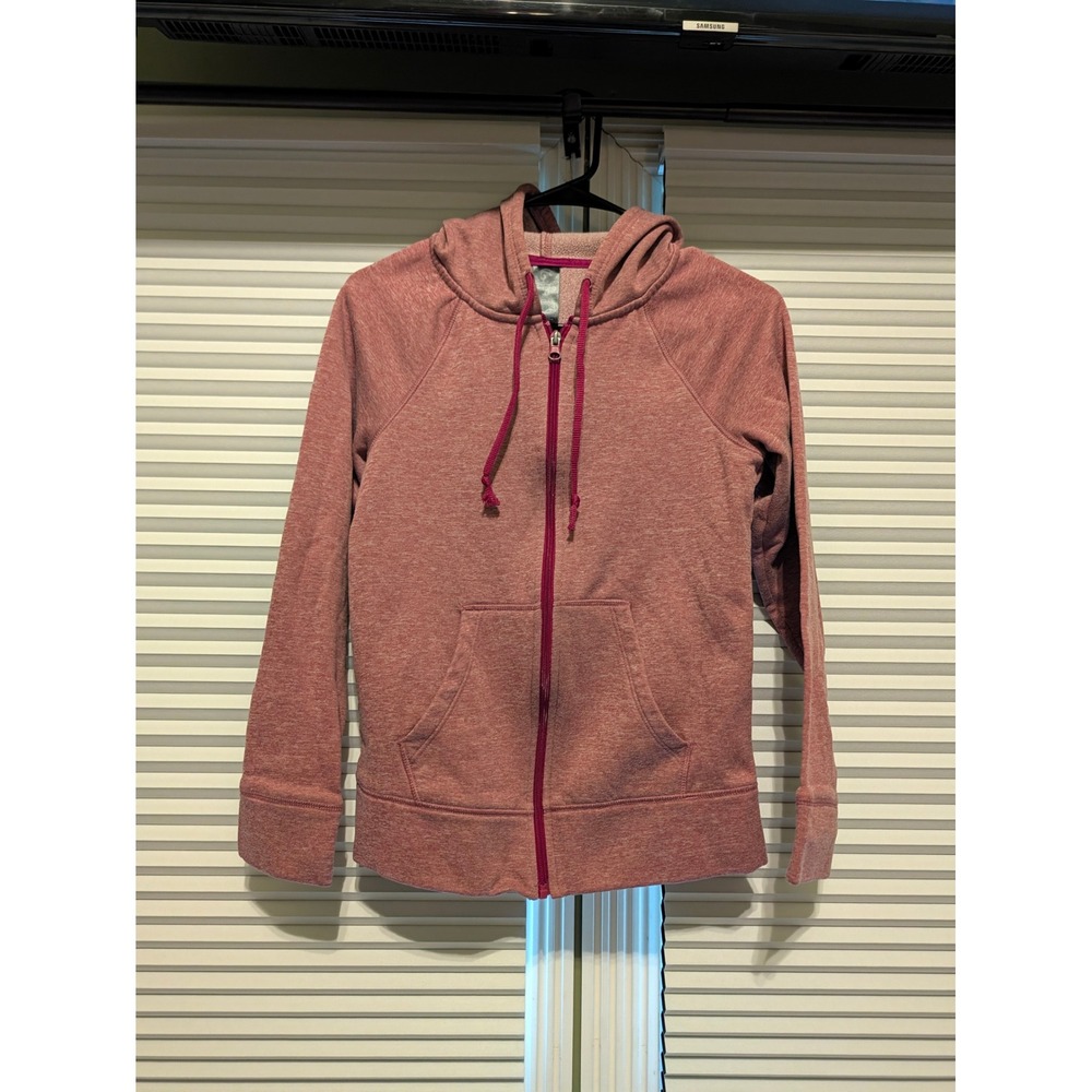 Champion C9 Womens Pink Heathered Full Zip Hoodie Sweatshirt XS K9662-WC2